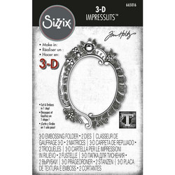 Sizzix Tim Holtz 3-D Impresslits stanssaava kohokuviointikansio Floral Frame