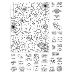 Hero Arts leimasinsetti Galaxy Peek-A-Boo Parts