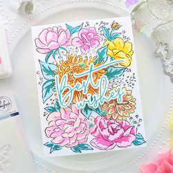 Pinkfresh Studio sapluunasetti Flower Garden, A2