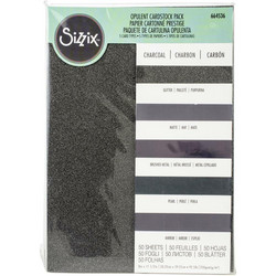Sizzix Surfacez Opulent Cardstock -pakkaus, Charcoal