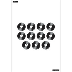 Mambi Happy Planner metallirenkaat, big, sävy Black