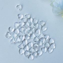 Dress My Craft koristeet Clear Water Droplets, Hearts, 4 mm