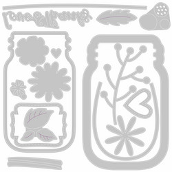 Sizzix Thinlits stanssisetti Jar of Flowers