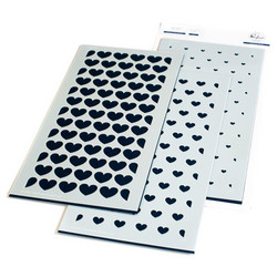 Pinkfresh Studio sapluunasetti Slimline Hearts Builder