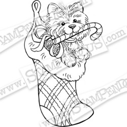 Stampendous leimasin Puppy Stocking