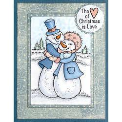 Stampendous leimasin Snow Couple Hug