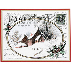 Stampendous leimasin Snowy Postcard