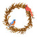 Spellbinders stanssisetti Woodland Wreath and Feathered Friends