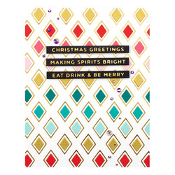 Spellbinders Glimmer Hot Foil -kuviolevy Diamonds + stanssi
