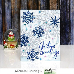 Picket Fence sapluuna Hand Cut Snowflake