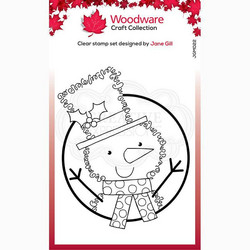 Woodware leimasin Festive Fuzzies, Mini Snowman