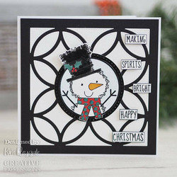 Woodware leimasin Festive Fuzzies, Mini Snowman