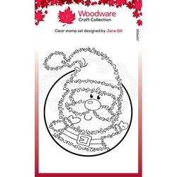 Woodware leimasin Festive Fuzzies, Mini Santa