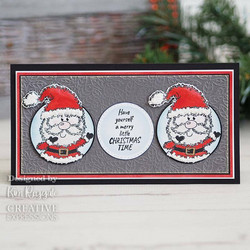 Woodware leimasin Festive Fuzzies, Mini Santa