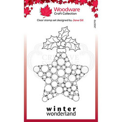 Woodware leimasin Bubble Bauble and Holly