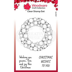 Woodware leimasin Bubble Holiday Wreath
