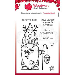 Woodware leimasin Reindeer Gnome