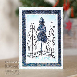 Woodware leimasin Winter Trees
