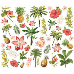 Simple Stories Vintage Coastal Floral Bits, leikekuvat