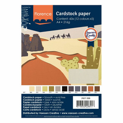 Florence Smooth paperipakkaus Keep The Moment, Earth tones, A4