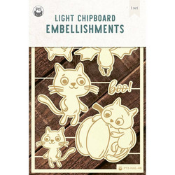 P13 Light Chipboard -koristeet Happy Halloween