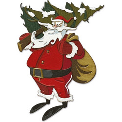 Sizzix Thinlits stanssi Woodland Santa, Colorize