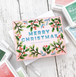 Pinkfresh Studio sapluunasetti Holiday Botanical Background, A2
