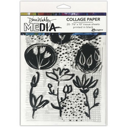 Dina Wakley Media Collage Tissue -paperipakkaus Things That Grow