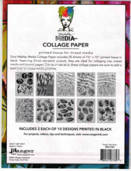 Dina Wakley Media Collage Tissue -paperipakkaus Things That Grow