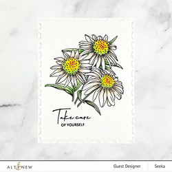 Altenew Paint-A-Flower: White Swan Echinacea -leimasinsetti