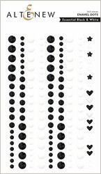 Altenew Black & White Enamel Dots -tarrat