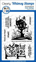Whimsy Stamps Trick or Treat House -leimasinsetti