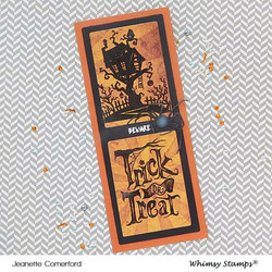 Whimsy Stamps Trick or Treat House -leimasinsetti