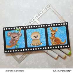 Whimsy Stamps Aussie Friends -leimasinsetti
