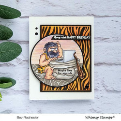 Whimsy Stamps Caveman Grog -leimasinsetti