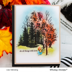 Whimsy Stamps Seasonal Trees -leimasinsetti