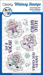 Whimsy Stamps Snow Angels -leimasinsetti
