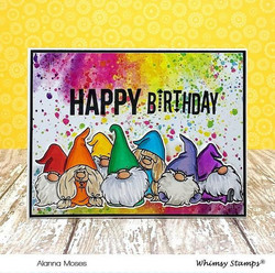 Whimsy Stamps Gnome Party Row -leimasinsetti
