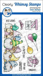 Whimsy Stamps Gnome Party Row -leimasinsetti