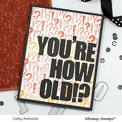 Whimsy Stamps Exclamation Background -leimasin