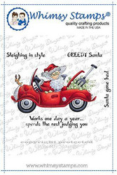 Whimsy Stamps Greedy Santa -leimasin