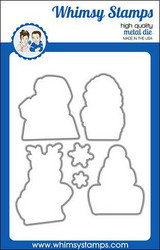 Whimsy Stamps Gossip Holiday Girls Outlines -stanssisetti