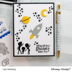 Whimsy Stamps Space Ships -stanssisetti