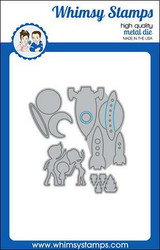 Whimsy Stamps Space Ships -stanssisetti