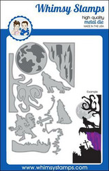 Whimsy Stamps Howling Night -stanssisetti