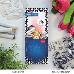 Whimsy Stamps Slimline Pocket -stanssisetti
