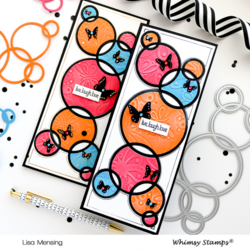 Whimsy Stamps Slimline Connected Bubbles -stanssi
