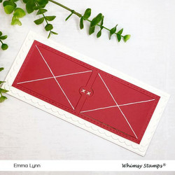 Whimsy Stamps Slimline Scallop Peekaboo 1 -stanssisetti