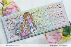 Whimsy Stamps Slimline Stars Background -stanssi