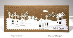 Whimsy Stamps Slimline Scenic Countryside -stanssisetti